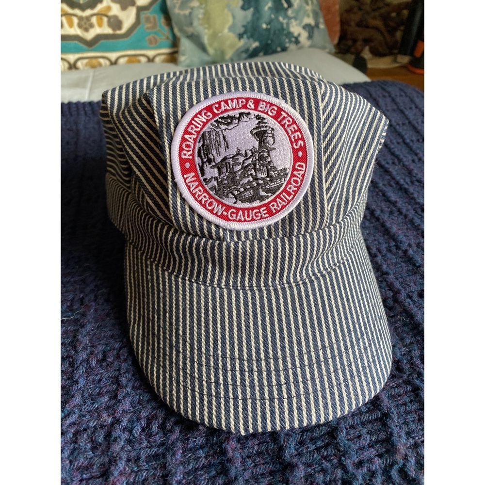 Unisex Striped Railroad Cap from Roaring Camp California